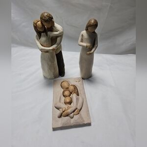 Demdaco Willow Tree Together 2000 Cherish 2002 Figurine Family 2001 Plaque